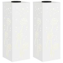 vidaXL Saulės LED šaligatvio šviesa 2 vnt. Šilta balta 18 x 18 x 50 cm
