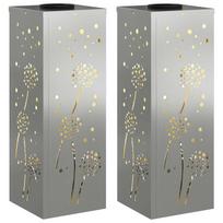 vidaXL Saulės LED šaligatvio šviesa 2 vnt. Šilta balta 18 x 18 x 50 cm
