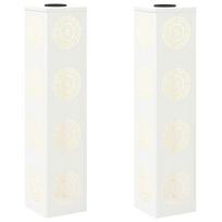 vidaXL Saulės LED šaligatvio šviesa 2 vnt. Šilta balta 18 x 18 x 80 cm