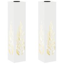 vidaXL Saulės LED šaligatvio šviesa 2 vnt. Šilta balta 18 x 18 x 80 cm