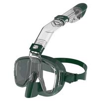 Diving Mask Foldable Anti-Fog Snorkel Mask Set with Full Dry Top System for Free Swim Professional Snorkeling Gear Adults Kids L/XL gray