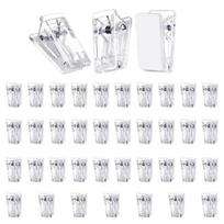 40/100pcs Durable Self Stick Clips Sturdy Adhesive Clips for Simple File Management and Display in Professional Spaces white