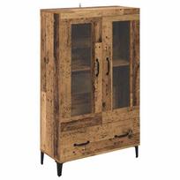 vidaXL Aukštas spintelė su stalčių Senovinis medis 70 x 31 x 115 cm