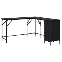 vidaXL Stalas Juodas ąžuolas Apdirbta mediena 141 x 141 x 75 cm