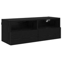 vidaXL TV sieninė spintelė 80 x 30 x 30 cm Juodas ąžuolas