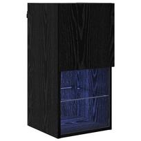 vidaXL Sieninis televizoriaus stovas 30,5 x 30 x 60 cm Juodas ąžuolas