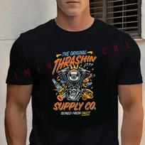 Black Thrashin Supply The Original Fiesta Graphic Motorcycle Cotton T-Shirt New  Casual O-neck Short Sleeve Tees S brown