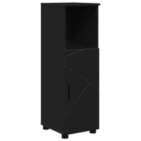 vidaXL Vonios spintelė Juoda 30 x 35 x 95 cm Apdirbta mediena, Metalas