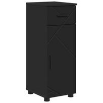 vidaXL Vonios spintelė Juoda 30 x 35 x 80 cm Apdirbta mediena, Metalas