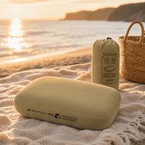 Compact Memory Foam Pillow Washable Camping Pillow Portable Backpacking Pillow  Car Travel žalia