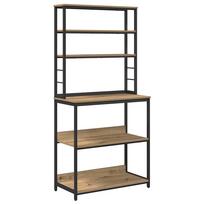 vidaXL Virtuvės lentyna 5 aukštų 80 x 40 x 168 cm Apdirbta mediena