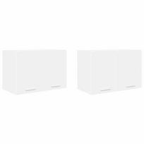 vidaXL Pakabinama spintelė su 2 durelėmis 2 vnt. Balta 60 x 31 x 40 cm