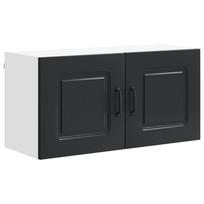vidaXL Indaplovės plokštė su 2 durelėmis KALMAR Juoda 80 x 31 x 40 cm