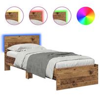 vidaXL Lovos rėmas Senovinis medis 75 x 190 cm Apdirbta mediena