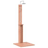 vidaXL Lauko dušas 206 cm Kietosios maumedžio ir nerūdijančio plieno