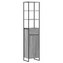 vidaXL Vonios spintelė Pilkas Sonoma 40 x 30 x 180 cm Apdirbta mediena