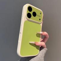 Dopamine Color Block Silicone Case for iPhone 17 Pro Max 16 - Anti-drop Protective Cover iPhone 15 beige