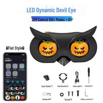 Bluetooth valdomas LED velnio akies dviračio galinis žibintas su kelių režimų ir „pasidaryk pats“ išraiškos parinktimis Carbon Fiber Flat Version - APP Control black