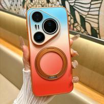 Huawei Pura 90 Pro Max Gradient Frosted Magnetic Stand Protective Case Pura70 Pro+ black