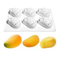 Non-toxic Mango Shaped Cake Mold 6 Cavity Silicone Cake Molds  Chocolate Ice Cube Biscuit Jelly 6Cavity