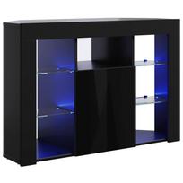 vidaXL Kampinė LED televizoriaus spinta 100x40x68cm Juoda