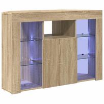 vidaXL Kampinė LED televizoriaus spinta 100x40x68cm Sonoma ąžuolas