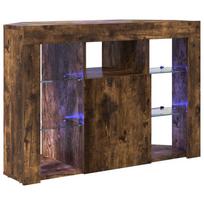 vidaXL Kampinė LED televizoriaus spinta 100x40x68cm Rūkyta ąžuolas