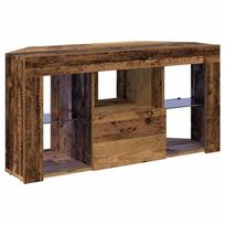 vidaXL Kampinė LED televizoriaus spinta 100 x 40 x 50 cm Senas medis