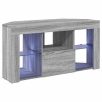 vidaXL Kampinė LED televizoriaus spinta 100 x 40 x 50 cm Pilkas Sonoma