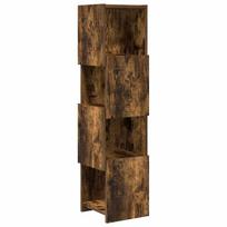 vidaXL Kampinė spintelė 25,5x25x102cm Apdirbta mediena Rūkyta ąžuolas