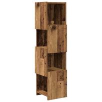 vidaXL Kampinė spintelė 25,5x25x102cm Apdirbta mediena Senas medis