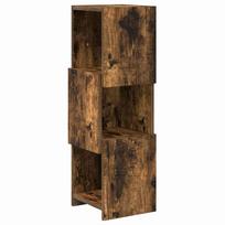 vidaXL Kampinė spintelė 25,5x25x80cm Apdirbta mediena Rūkyta ąžuolas