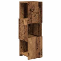 vidaXL Kampinė spintelė 25,5x25x80cm Apdirbta mediena Senas medis