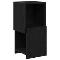 vidaXL Kampinė spintelė 25,5x25x55cm Apdirbta mediena Juodas ąžuolas