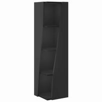 vidaXL Kampinė spintelė 27,5x27x102cm Apdirbta mediena Juoda