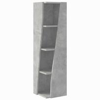 vidaXL Kampinė spintelė 27,5x27x102cm Apdirbta mediena Betono pilka