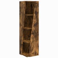 vidaXL Kampinė spintelė 27,5x27x102cm Apdirbta mediena Rūkyta ąžuolas