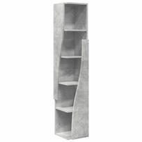 vidaXL Kampinė spintelė 27,5x27x140cm Apdirbta mediena Betono pilka