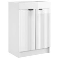 vidaXL Vonios spintelė po kriaukle Itin blizgi balta 56 x 37,5 x 81 cm