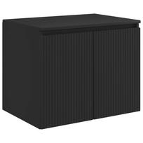 vidaXL Prisegamas Vonios Spintelė Juoda 62,5 x 44,5 x 50 cm