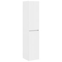 vidaXL Prisegamas Vonios Spintelė Balta 33 x 34,5 x 160 cm