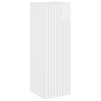 vidaXL Prisegamas Vonios Spintelė Itin blizgi balta 33 x 34,5 x 60 cm