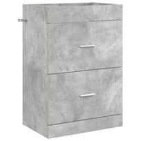 vidaXL Vonios spintelė po kriaukle Betono pilka 56 x 37,5 x 81 cm