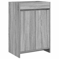 vidaXL Vonios spintelė po kriaukle Pilka Sonoma 56 x 37,5 x 81 cm