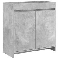 vidaXL Vonios spintelė po kriaukle Betono pilka 78,5 x 37,5 x 81 cm