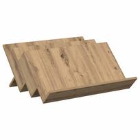 vidaXL Žurnalų stovas su lentyna Amatininkų ąžuolas 65 x 53 x 28,5 cm