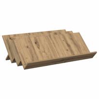 vidaXL Žurnalų stovas su lentyna Amatininkų ąžuolas 90 x 53 x 28,5 cm