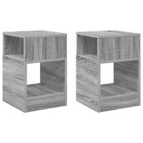vidaXL Žurnalinis staliukas 2 vnt. Pilka Sonoma 30,5 x 30 x 45 cm