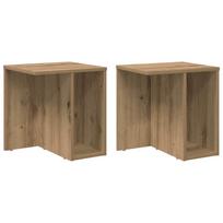 vidaXL Žurnalinis staliukas 2 vnt. Amatininkų ąžuolas 37 x 32 x 40 cm