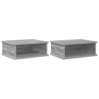 vidaXL Naktinis staliukas 2 vnt. Pilkas Sonoma 40 x 31 x 15 cm
